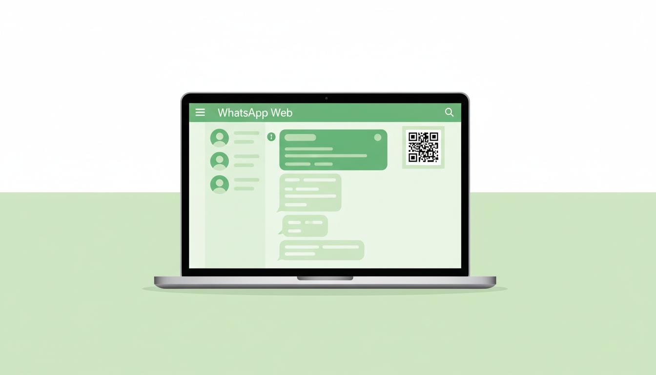 WhatsApp网页版在笔记本电脑上的界面展示